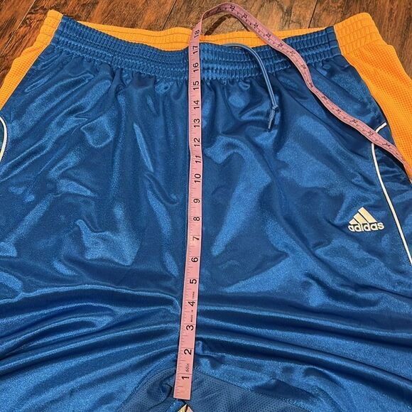 2006 adidas basketball warm up sweat pants  size 2XL in GUC blue and yellow - Picture 8 of 10